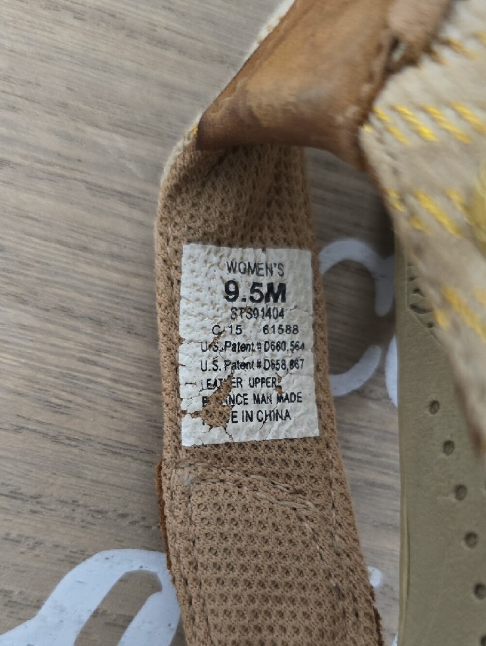 Sperry Tan Cream & Gold Braided Thong Sandals Womens Size 9.5 - Picture 14 of 16